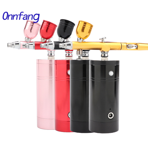 Onnfang Airbrush Portable Wireless Compressor Spary gun Used For Make up Art Body Cake Model Car Water Filling Sprayer Airbrush ► Photo 1/6