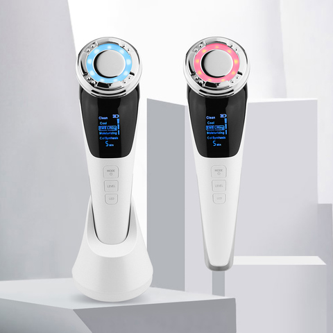 EMS Facial Massager Micro Current Beauty Face Massager Sonic Vibration Wrinkle Remover Hot Cool Ultrasonic Face Lifting Device ► Photo 1/6