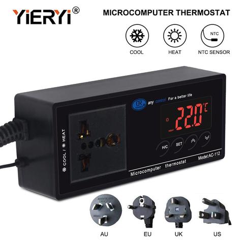 yieryi AC-112 Digital Waterproof Temperature Controller Microcomputer Thermostat for Aquarium Reptile NTC Sensor ► Photo 1/6