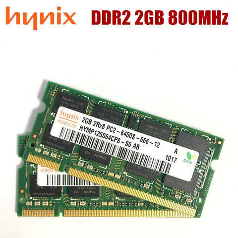 Hynix chipset DDR2 2GB 2Rx8 PC2-6400S Laptoop RAM 2G DDR2 800MHz PC2 6400S Notebook Laptop memory ► Photo 1/1