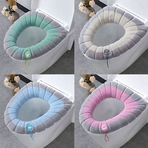 Universal Warm Soft Washable Toilet Seat Cover Mat Set for Home Decoration Closestool Mat Seat Case Toilet Lid Cover Accessories ► Photo 1/6