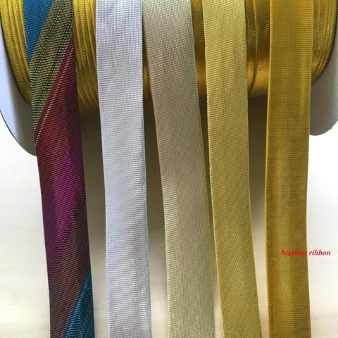 15mm width Folded Metallic Gold  Silver Satin Bias Tape Bias Binding For DIY Garment Sewing And Trimming ► Photo 1/6