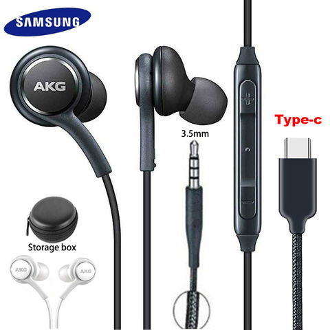 Samsung Earphones EO IG955 AKG Headset In-ear 3.5mm/Type c with Mic Wired for Galaxy S20 note10 S10 S10+ S9 S8 S8+ S7 S6 huawei ► Photo 1/6