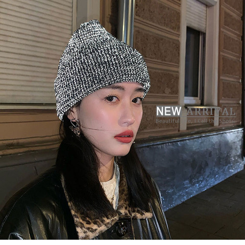 Winter  Reflective Fishing Night Running Beanie Hats Men Women Lady Girls Warm Cap Outdoor Windproof  Knitted Hat ► Photo 1/6