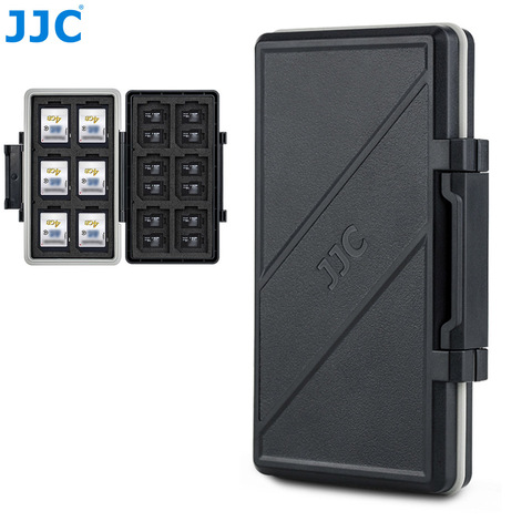 JJC 36 Slots Memory Card Case Box Storage Organizer for 24 MSD Micro SD TF + 12 SD SDHC SDXC Cards for DSLR Mirrorless Camera ► Photo 1/6