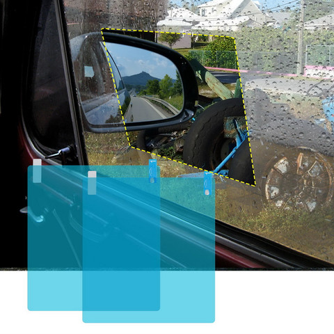2Pcs Car Side Window Protective Film Rainproof Car Sticker Anti Fog Membrane Anti-glare Waterproof Clear Film ► Photo 1/6