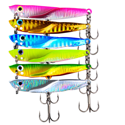 News Metal Vib Blade Lure 11/15/21G 5.5/6/7cm Sinking Vibration Baits Artificial Vibe for Bass Pike Perch Fishing Long Shot ► Photo 1/6