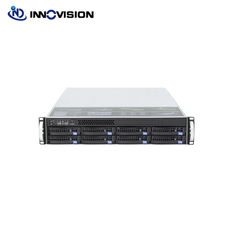 2U 560MM 8bays hot plug 6GB mini sas backplane server chassis with 550W 80plus Delta power supply and 2.5