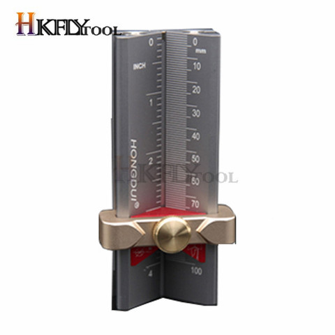 Drill Depth Gauge Drill Stop Measure Drill Point Angle Gauge Grinding Gage and Table Saw Height Gauge High Precision Measurer ► Photo 1/6