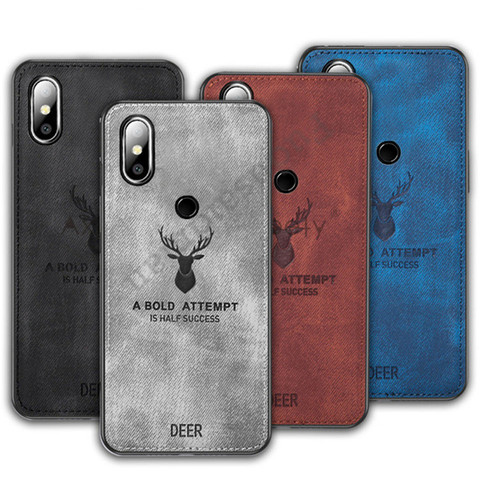 Rugged Cloth Phone Case For Xiaomi Redmi 6A 7A 8A 9A 9C Note 4 4x 5 6 7 8 Pro 8T 9S 9 Prime Cloth Pattern Cover Elk Deer Shell ► Photo 1/6