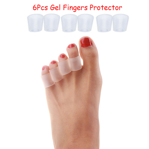6pcs/lot Silicone Gel Little Toe Tube Corns Blisters Corrector Pinkie Protector Gel Bunion Toe Finger Protection Toe Separator ► Photo 1/6