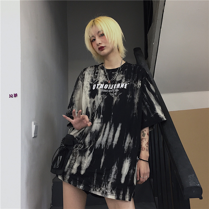 vintage tops Harajuku Korean style ropa mujer women T-shirt streetwear tie  dye punk vetement femme tee Kawaii aesthetic clothes - Price history &  Review | AliExpress Seller - Sparkling Chili Store 