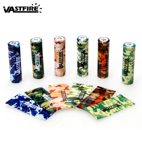 10Pcs/Lot 18650 Battery Wrapper Sticker Camouflage style Tube Wrap Shrink Insulator PVC Protected Cover Skin Decoration Set ► Photo 1/6
