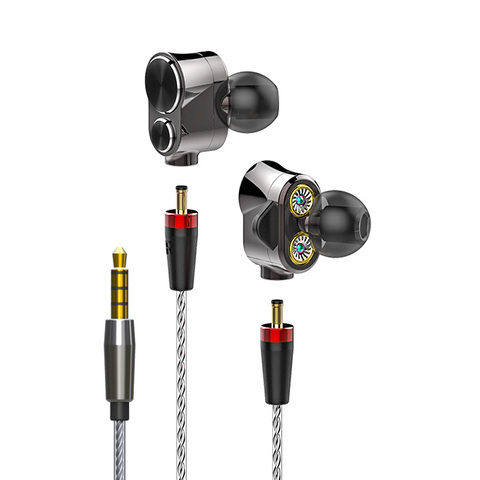 Hi-Res Earphone In-line mic Triple driver High-Resolation Sutdio monitor headphones Detachable Coaxial cable earpiece 2022 ► Photo 1/6