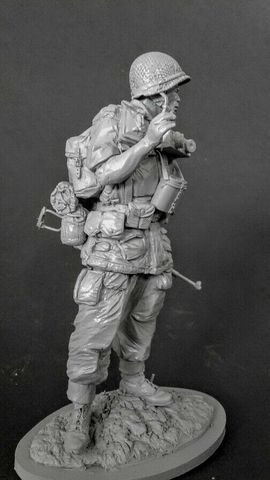 New Unassembled 1/16 120mm ancient warrior stand with base   Resin Figure Unpainted Model Kit ► Photo 1/1