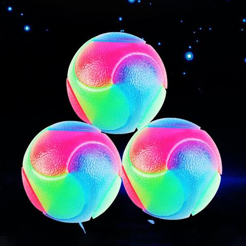 Pet Chew Toy Bite Resistant Rubber Glowing Elastic Ball Durable Flashing Dog Molar Ball Toy for Cats Dogs Away from Boredom ► Photo 1/6