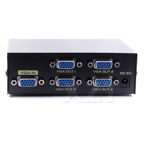 Professional VGA Switch 4 Port VGA Output SVGA Video HD Signal Amplifier Booster 1x4 Splitter 200MHz 1920*1440 for PC Monitors ► Photo 1/4
