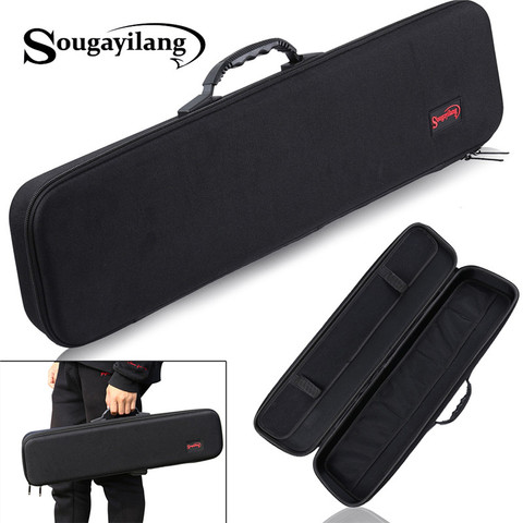 Sougayilang Fishing Bag 64*16 Portable Multipurpose Large Rod Tackle Carrier Storage Case Black Hard Shell Fishing Rod Bag ► Photo 1/6