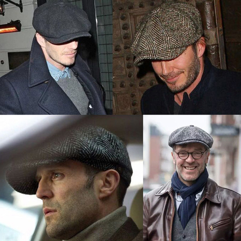 Newsboy  Beret Baker Boy  Mens Hat  Fashion Warm Elastic Flat Cap Mens Gatsby Hat ► Photo 1/6