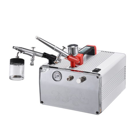 OPHIR Airbrush Compressor with 2 Airbrushes for Hobby Model Tanning Wide Voltage Applicable to All Country AC062W+004A+005 ► Photo 1/6