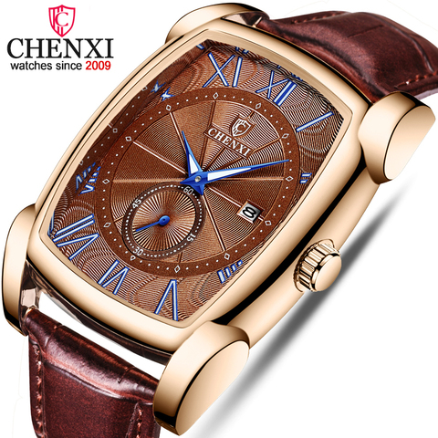 CHENXI Brand Quartz Men Watches Men's Military Clock Relogio Masculino Brown Leather Wristwatches 2022 New Style Erkek Kol Saati ► Photo 1/6