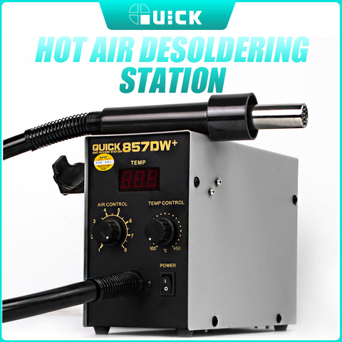 Quick 857DW+ Hot Air Gun with Heater BGA Rework Station SMD Rework Soldering Station 580W Lead Free hot Air Soldering Station ► Photo 1/6