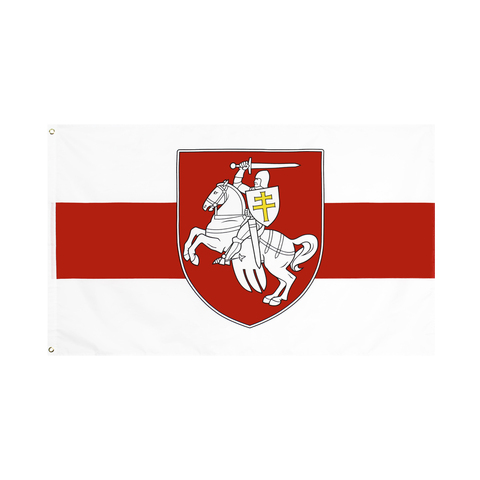 Belarus white knight pagonya 3x5ft/90x150cm flag ► Photo 1/6