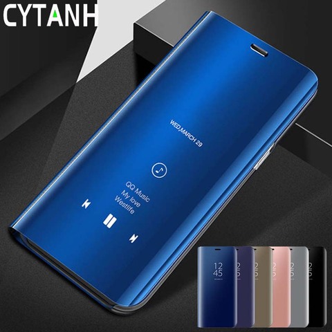 Smart Mirror Flip Case For Xiaomi Mi9 Mi 9 SE Mi8 Mi 8 Lite Cover For Xiomi Mi 6 A1 A2 Lite 6X Play On Mi Mix 2 3 Note 3 Poco F1 ► Photo 1/6