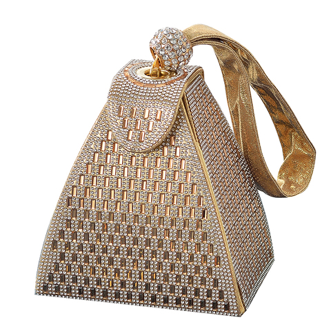 The  Rhineston Cute shaped triangle Evening Clutch bag ► Photo 1/6