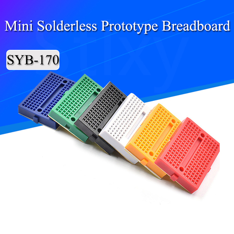 SYB-170 Mini Solderless Prototype Breadboard 170 Tie-points 35*47*8.5mm for arduino Diy Kit ► Photo 1/6