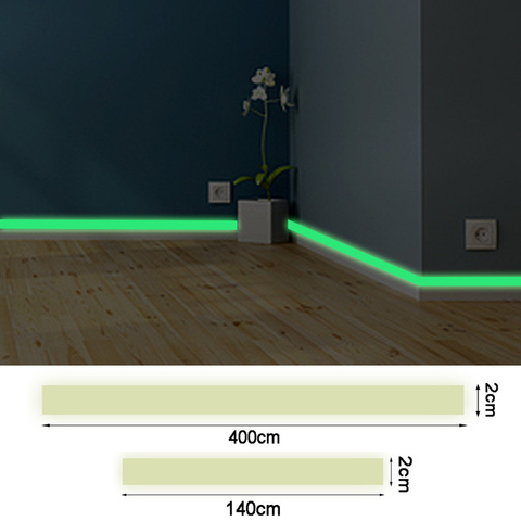 400cm Luminous Band Baseboard Wall Sticker Living Room Bedroom Eco-friendly Home Decoration Glow In The Dark DIY Strip Stickers ► Photo 1/6
