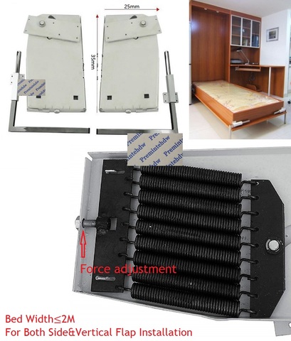 Heavy Duty DIY Murphy Wall Bed Kit Fold Down Mechanism Support Hardware For King Size ► Photo 1/2