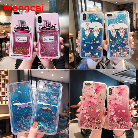 For Samsung Galaxy M30S M21 A21 A31 M80S A91 S10 Lite 2022 S20 Ultra Plus Case Quicksand Liquid Unicorn Glitter Flower Cover ► Photo 1/6