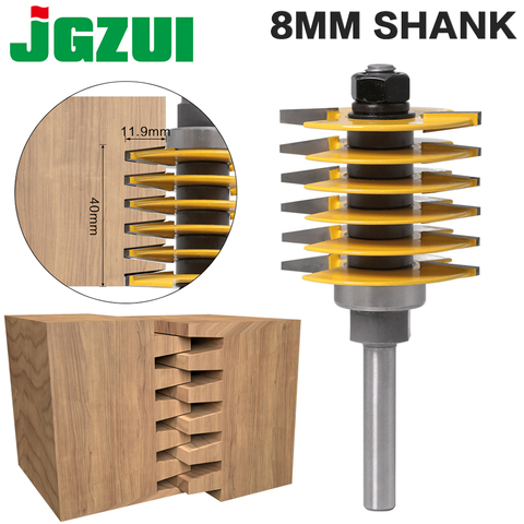 1pc 8mm Shank12mm shank Brand New 2 Teeth Adjustable Finger Joint Router Bit Tenon Cutter Industrial Grade for Wood Tool ► Photo 1/6