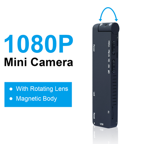 JOZUZE Mini Digital Camera HD Flashlight Micro Cam Magnetic Body Camera Motion Detection Snapshot Loop Recording Camcorder ► Photo 1/6