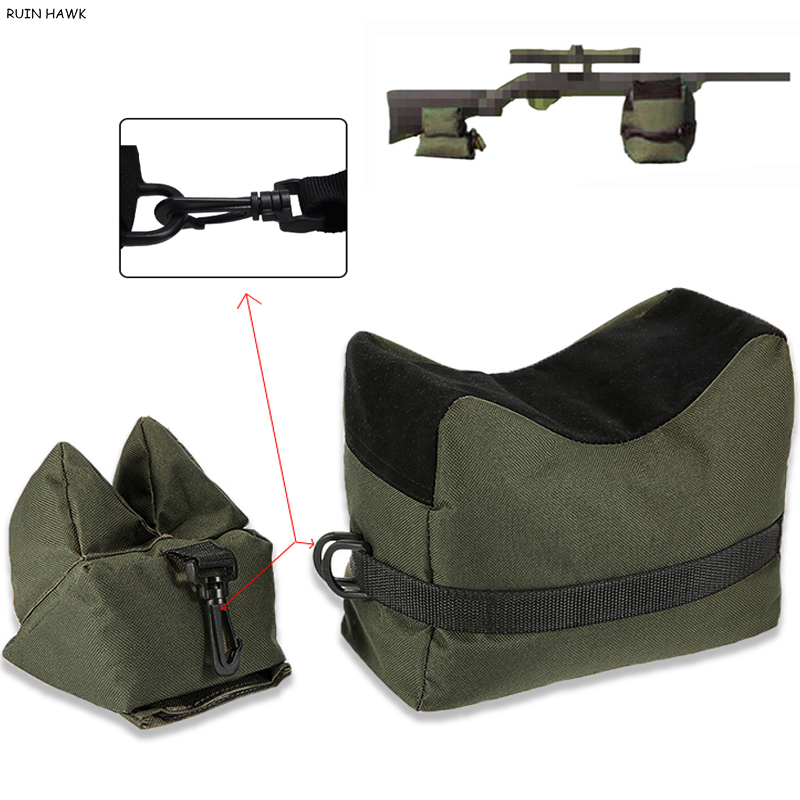 Portable Shooting Rear Gun Rest Bag Set Target Hunting Bench Front & Rear Rifle 