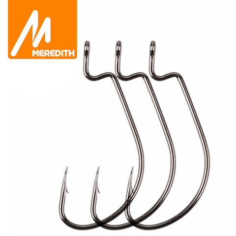 MEREDITH 50pcs/lot Fishing Soft Worm Hooks High Carbon Steel Wide Super Lock Fishhooks Lure Softjerk Hooks 8#-5/0 Fishing Tackle ► Photo 1/6