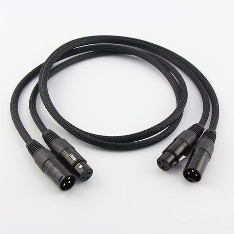 Pair 5N OCC Copper Conductor Audio Balance Interconnect Cable With NEUTRIK XLR Plug Connector ► Photo 1/5