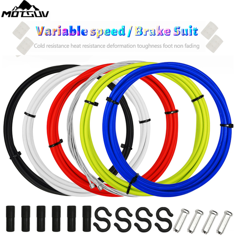 MOTSUV MTB Road Bike Brake Cable Gear Front Rear Brake Gear Cable Cycling Shift Set Tube Kits Inner Outer Bicycle Accessories ► Photo 1/6