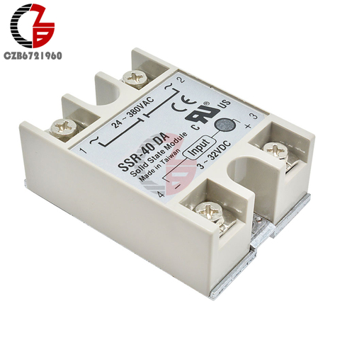 DC-AC Solid State Relay Switch Module SSR-10DA SSR-25DA SSR-40DA SSR-50DA 10A 25A 40A 50A 3-32V 24-380V SSR 10DA 25DA 40DA 50DA ► Photo 1/6