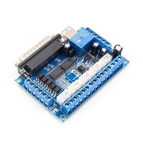 5 axis CNC Breakout Board Stepper Motor Driver MACH3 Parallel Port Control Module Controller with Optical Coupler USB Cable ► Photo 1/6