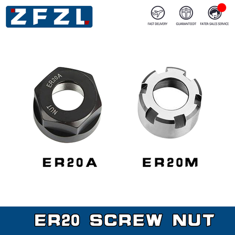 1pcs ER20-A ER20-M chuck nut engraving electromechanical spindle spring collet nut special for CNC machining center ► Photo 1/2