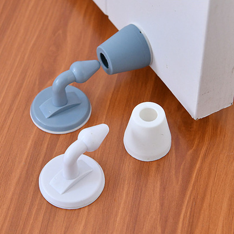 Mute Non-punch Silicone Door Stopper Touch Toilet Wall Absorption Door Plug Anti-bump Door Holder Gear Gate Resistance ► Photo 1/6