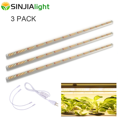 3pcs/lot T8 Tube Plant Lamps 120cm LED Grow Light Bar Full Spectrum LED for cultivation indoor vegs seeds hydroponic grow tent ► Photo 1/6