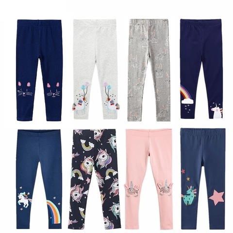 Girls Leggings 100% Cotton Girl's Trousers Fille Girls Pants Skinny Print Cartoon Pattern Kids Children Leggings Trousers KF083 ► Photo 1/6