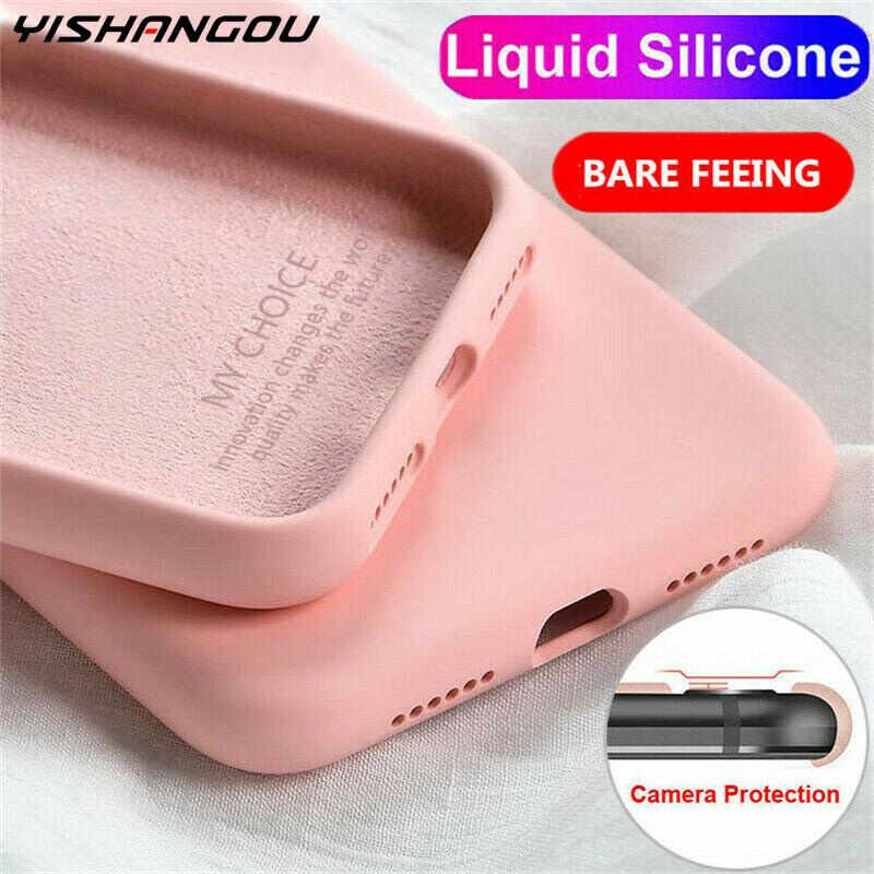 solid candy color silicone case on for xiaomi redmi note 7 note7
