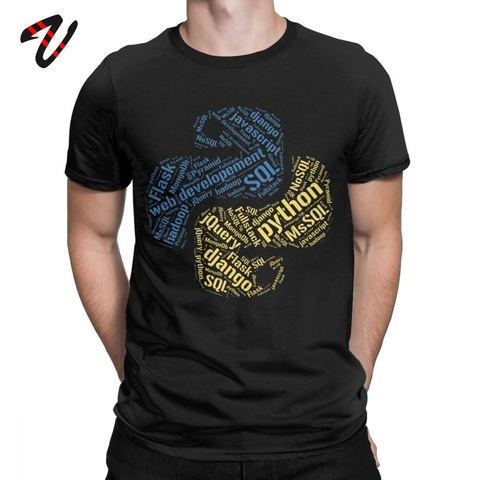 Graphic T-Shirts Vintage Python T Shirt Programmer Computer Software Developer  Men Tee Shirt Programming Coder Shirts Coding ► Photo 1/6