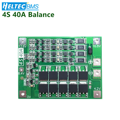 4S 40A BMS With Balance 14.8V 16.8V 18650 BMS Lifepo4 Lithium battery protection board Battery management system For Drill Motor ► Photo 1/2