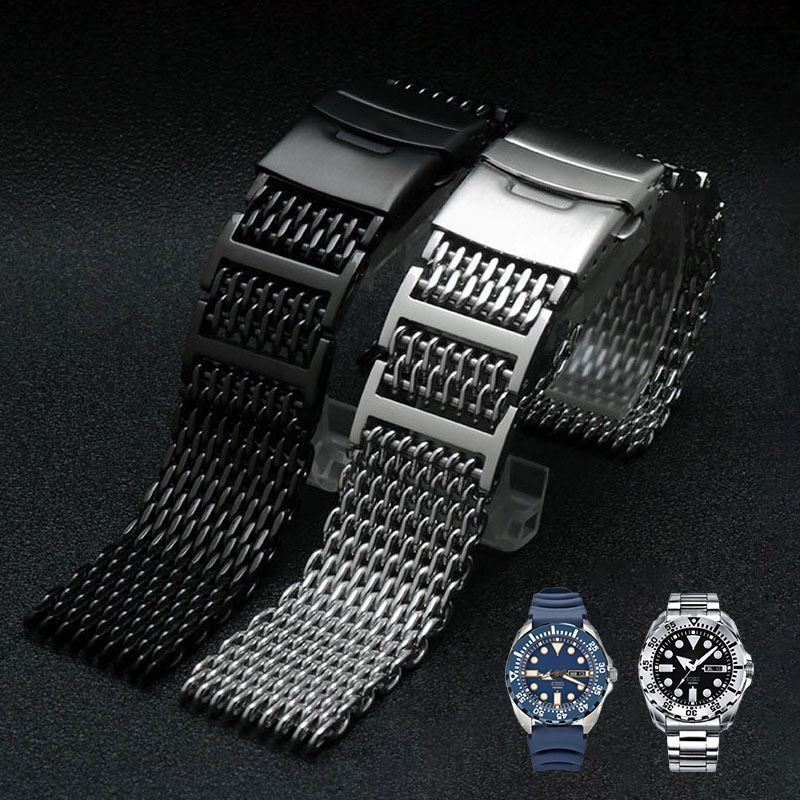 20mm 22mm 24mm High Quality Milanese Shark Mesh Micro Adjust Double  Insurance Buckle for OMEGA Watch Band AVIATOR Seiko VOSTOK - Price history  & Review | AliExpress Seller - Global Watchband Store 