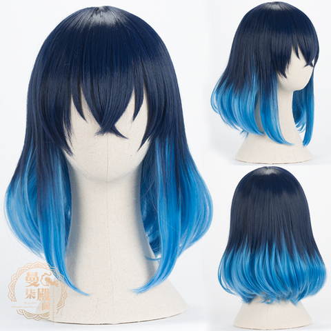 High Quality Anime Demon Slayer Kimetsu no Yaiba Hashibira Inosuke Cosplay Wig Heat Resistant Synthetic Hair Wigs + Wig Cap ► Photo 1/2